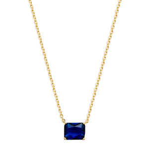 THE BLUE SOLITAIRE EMERALD NECKLACE