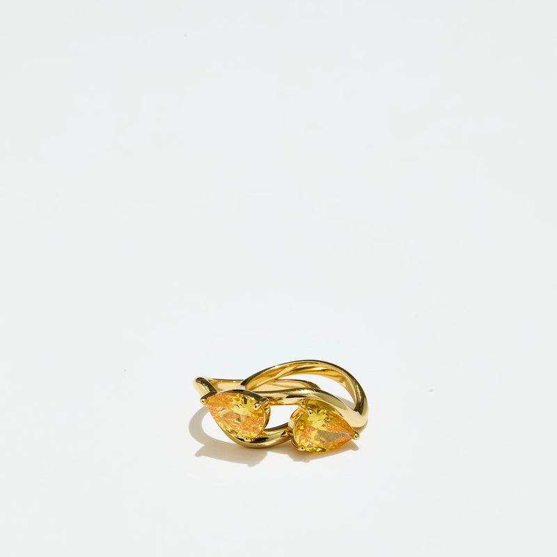 The Pear Stone Ring (Set of 2)
