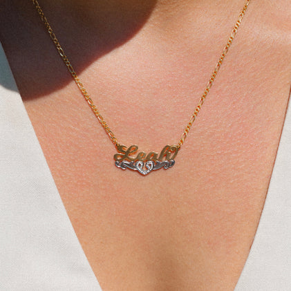 THE CLASSIC OPEN HEART NAMEPLATE NECKLACE