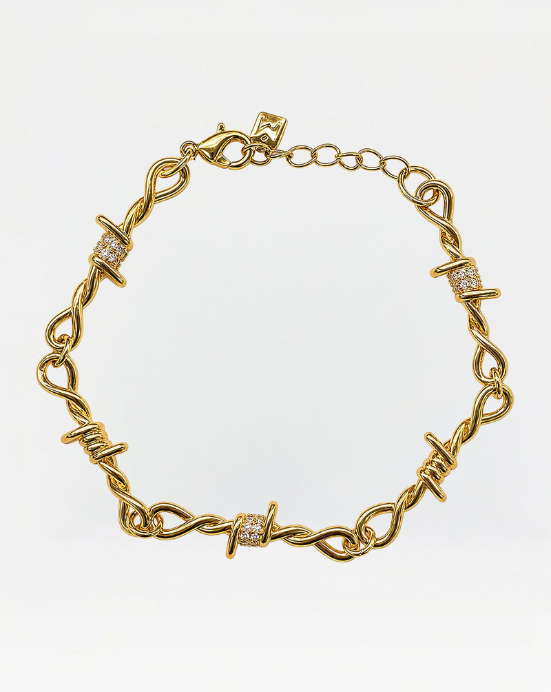 The Iced Out Barbwire Bracelet