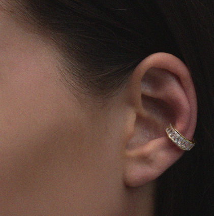 THE ICED OUT CARTILAGE HUGGIE HOOP EARRING