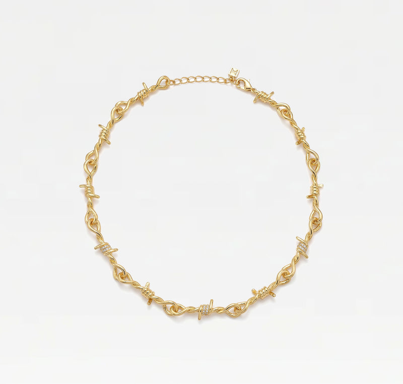 The Iced Out Barbwire Necklace