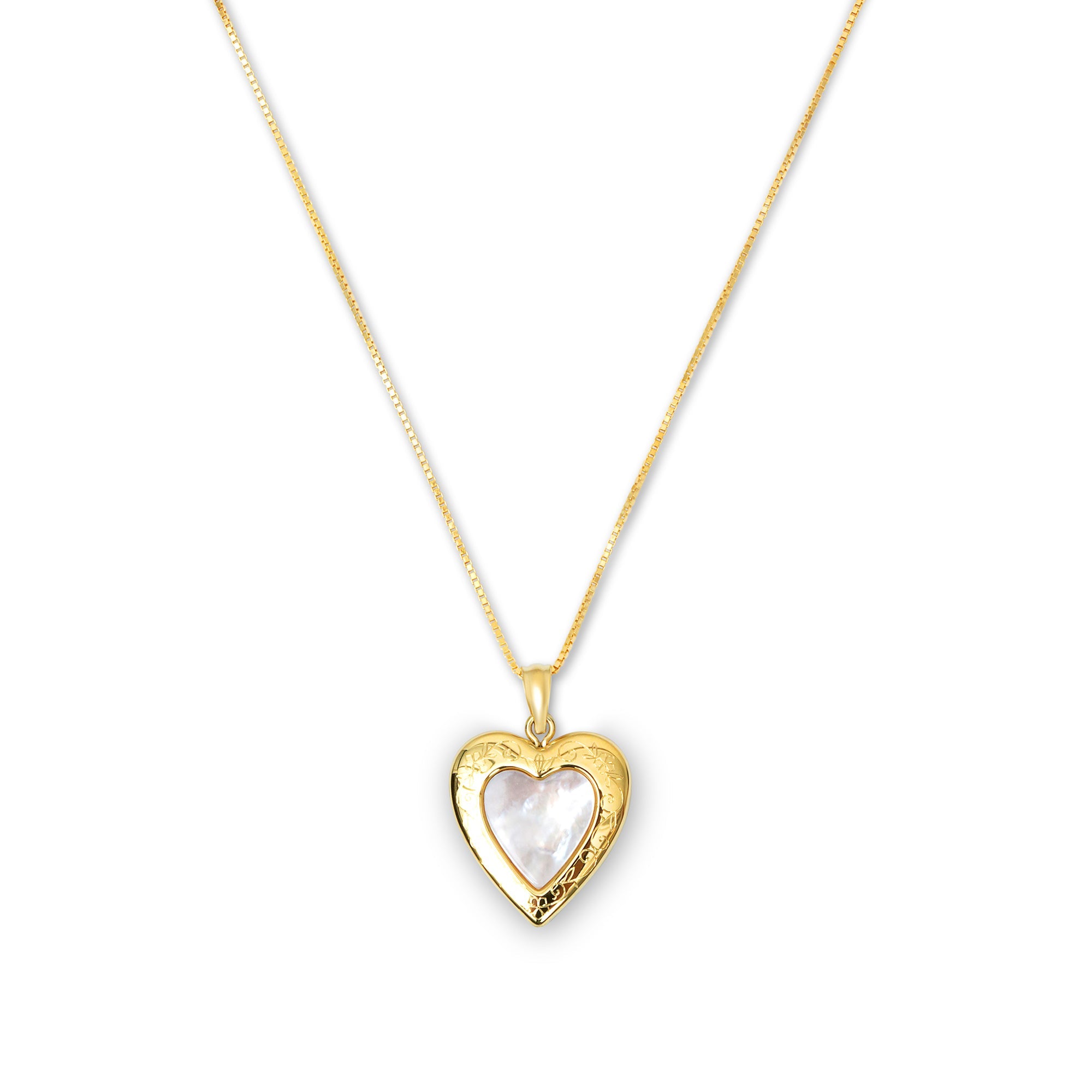 Heart Locket Pearl Necklace