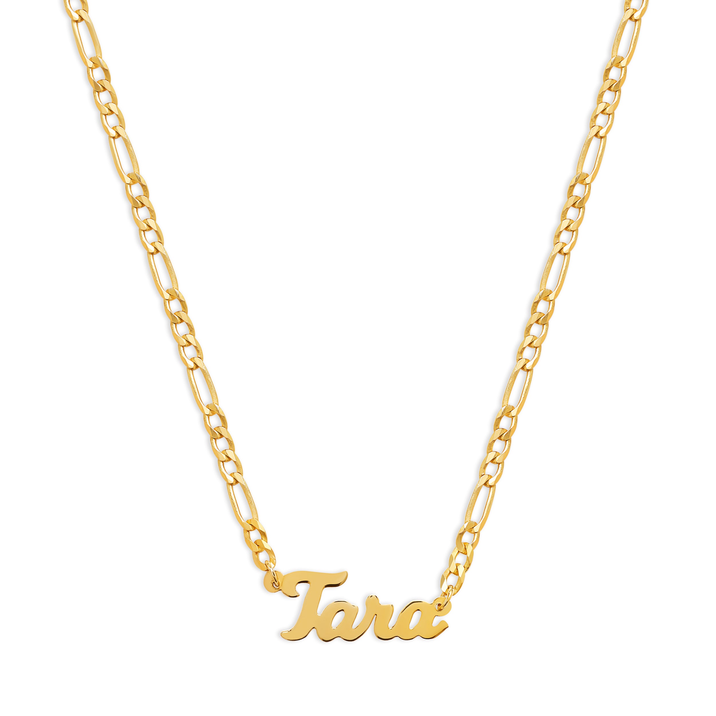 Figaro Chain Name Necklace - Gold Plated Figaro Chain For Men - Talisa