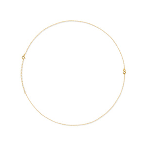 gold s letter chain necklace