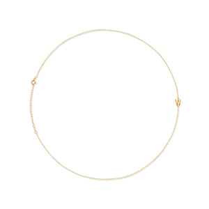 gold w letter chain necklace