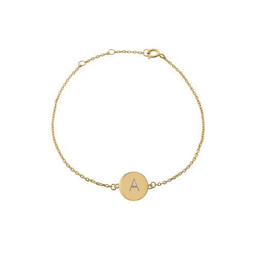The Initial Bracelet - Metal : 14kt Yellow Gold - The M Jewelers