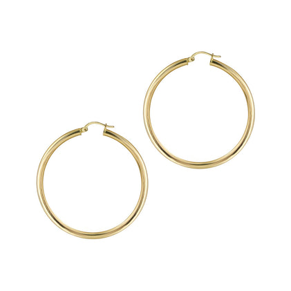 THE 14KT GOLD LARGE ESSENTIAL HOOPS