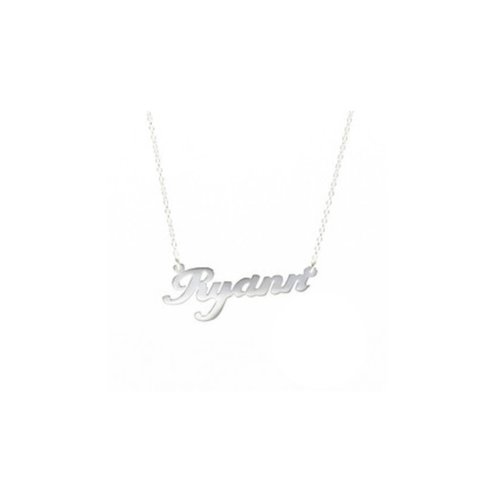 silver nameplate necklace
