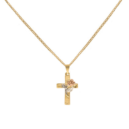 rose cross necklace