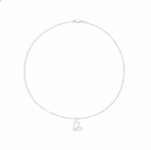 silver capricorn zodiac sign pendant necklace