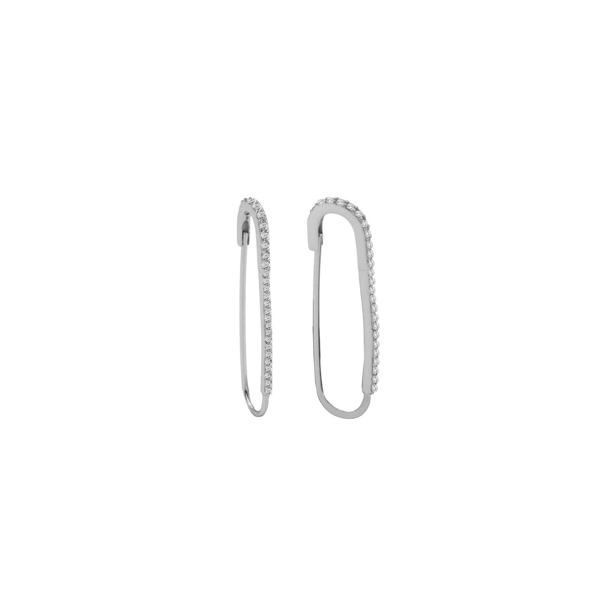 (Single) Safety Pin Earring in 18K Rose Gold - M. Flynn