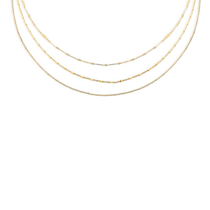 triple layer chain necklace