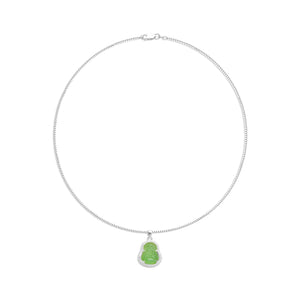 sterling silver happy buddha chain necklace