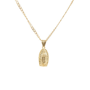 gold our lady pendant necklace