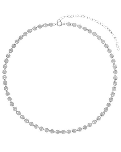 silver chain choker necklace