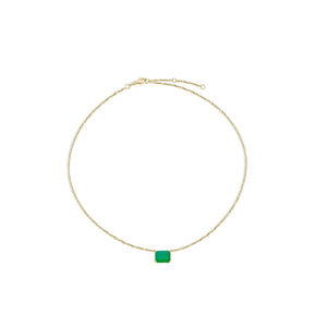 THE GREEN SOLITAIRE EMERALD NECKLACE
