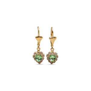 THE DEIS EMERALD HEART EARRINGS