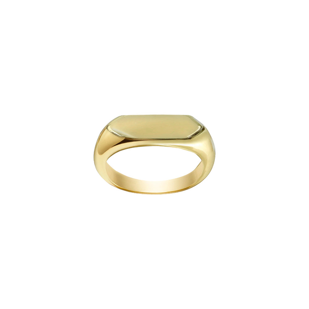 Flat sales signet ring