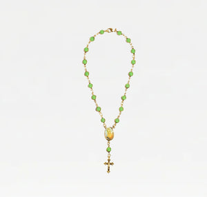 THE LIGHT GREEN ROSARY ANKLET