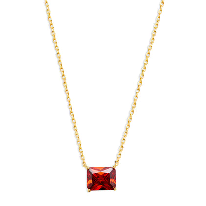 THE RED SOLITAIRE EMERALD NECKLACE