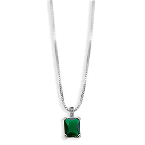 THE EMERALD PAVE' COLORED STONE NECKLACE