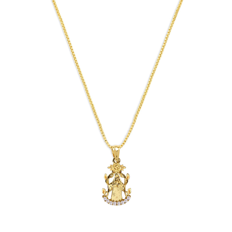 THE MARY SINGLE ROSE NECKLACE