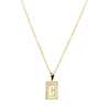 THE BLOCK EMBOSSED INITIAL PENDANT NECKLACE