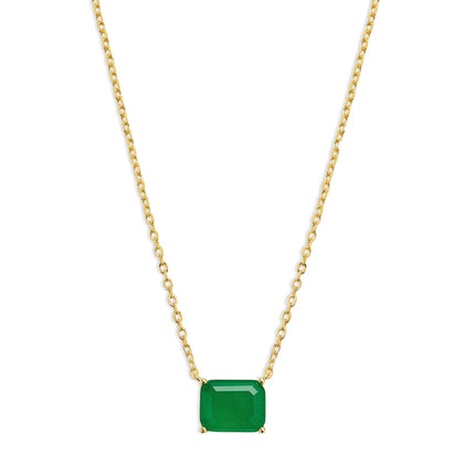 THE GREEN SOLITAIRE EMERALD NECKLACE