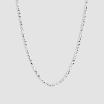 Sterling Silver Moon Cut Ball Chain - 3mm