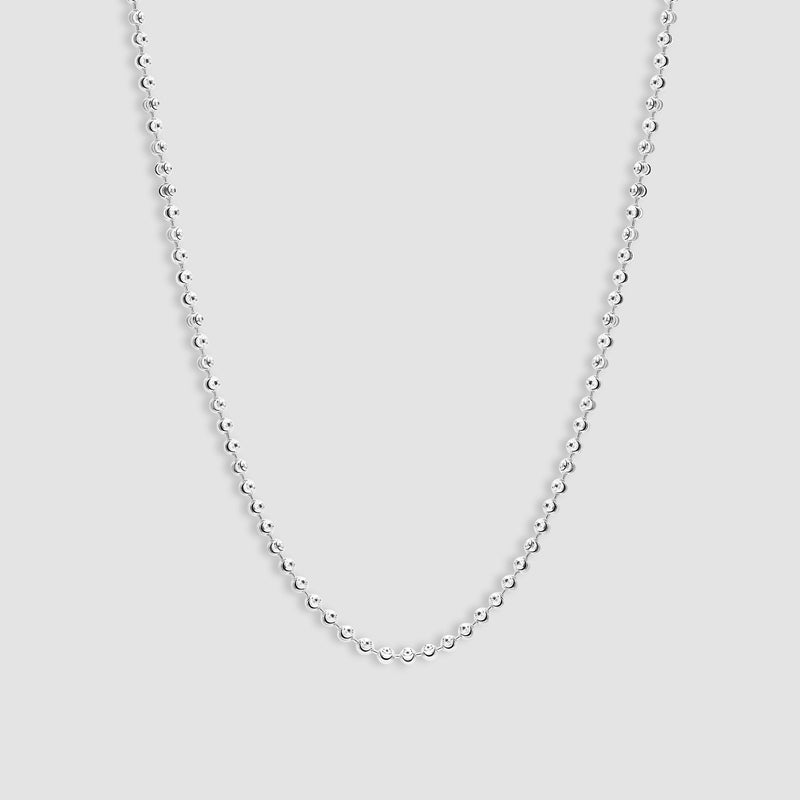 Sterling Silver Moon Cut Ball Chain - 3mm