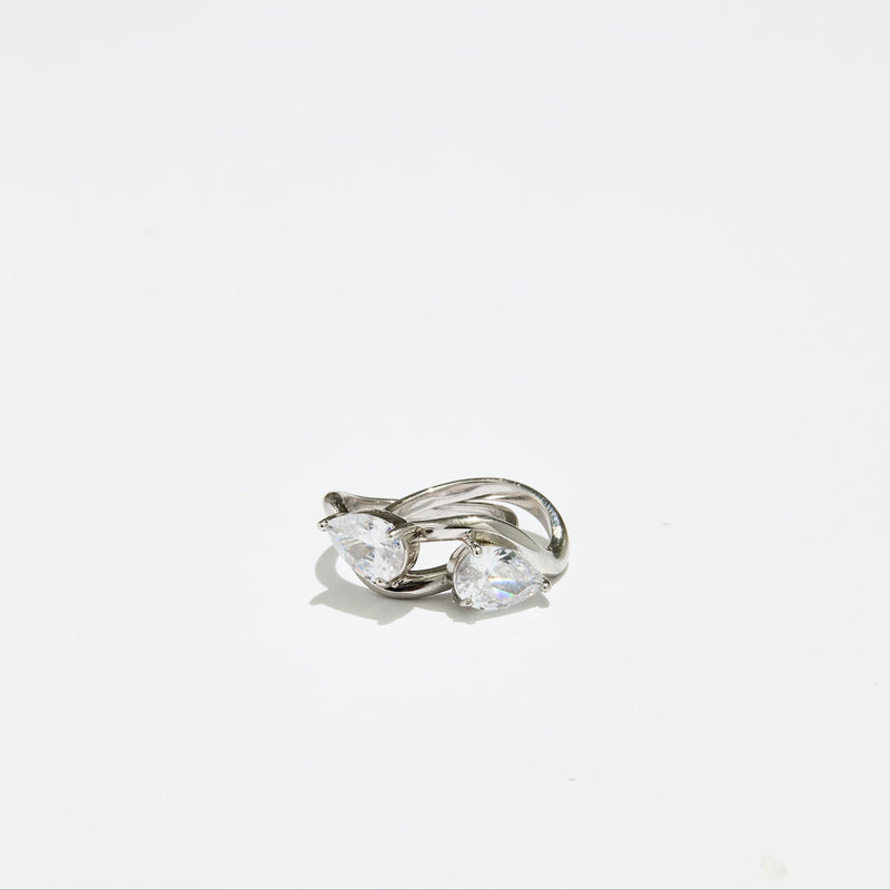 The Pear Stone Friendship Ring (Set of 2)