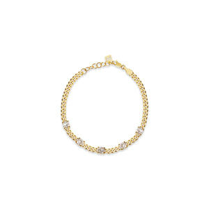 THE COLORED STONE CUBAN LINK BRACELET