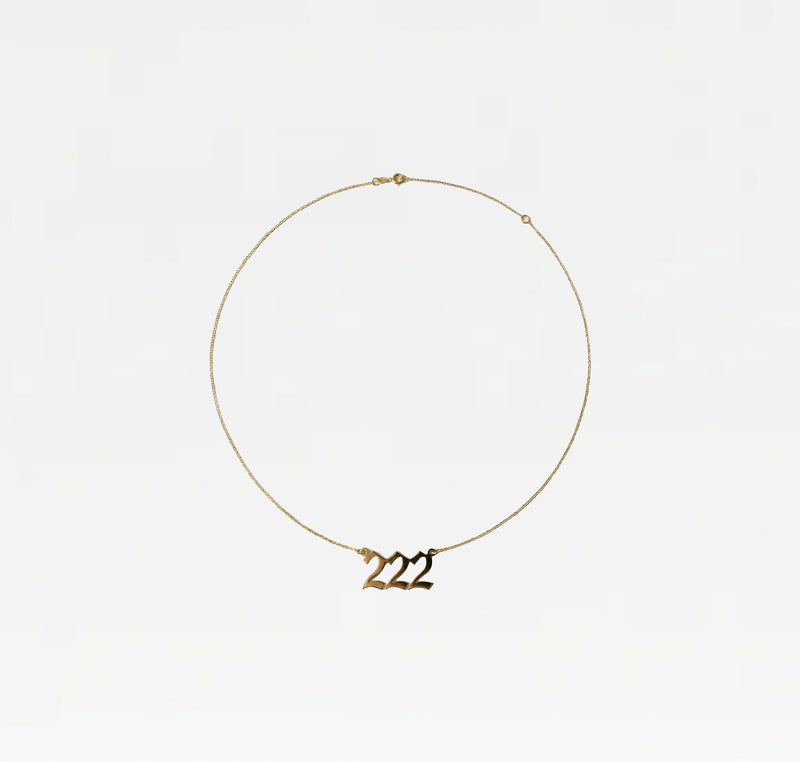 The Angel Number Nameplate Necklace