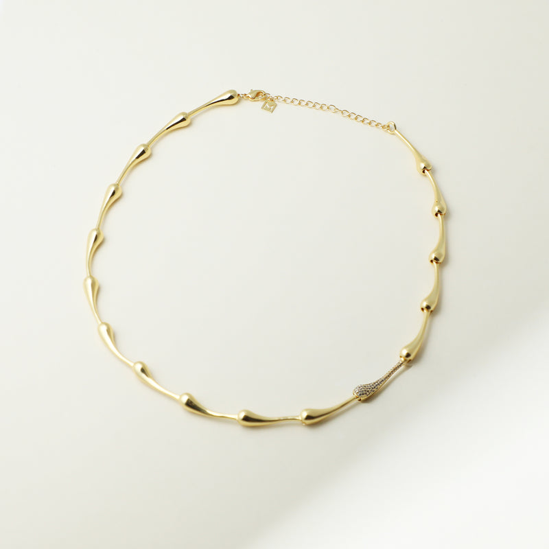 THE LIA SINGLE PAVÉ LINK CHAIN