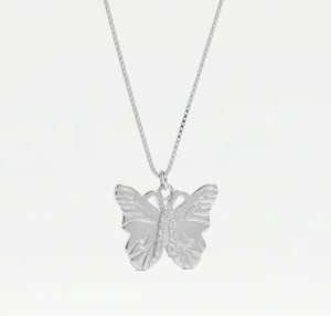 The Butterfly Initial Pendant Necklace