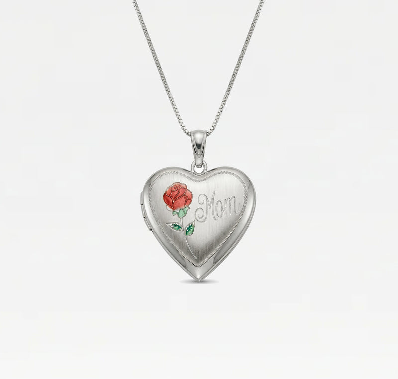 The Mom Rose Photo Locket
