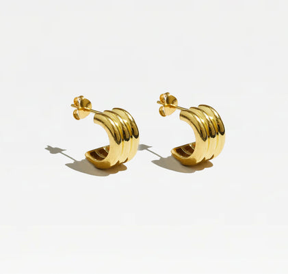 THE GOLD HUGGIE KNOT EARRINGS