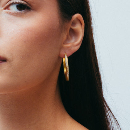 THE PAVE JULIA HOOP EARRINGS