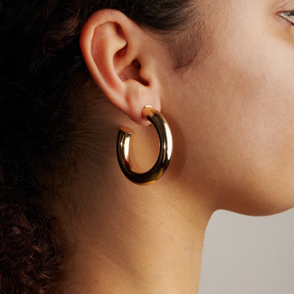 The Large Gold Hailey Hoops