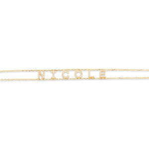 THE DOUBLE CHAIN ICED OUT NAME BRACELET