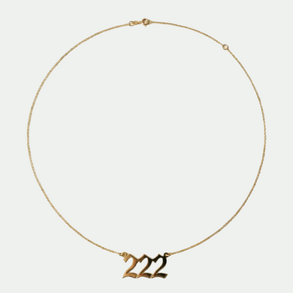 The Angel Number Nameplate Necklace