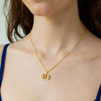 Double Old English Initial Necklace - The M Jewelers