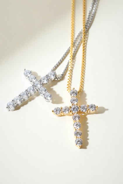 The Bella Pavé Cross Pendant