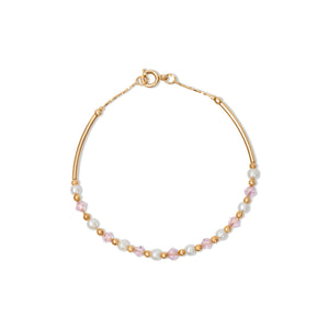 THE PINK CRYSTAL PEARL HEIRLOOM BRACELET