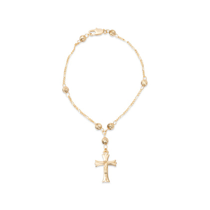 THE HEIRLOOM FIGARO CROSS BRACELET