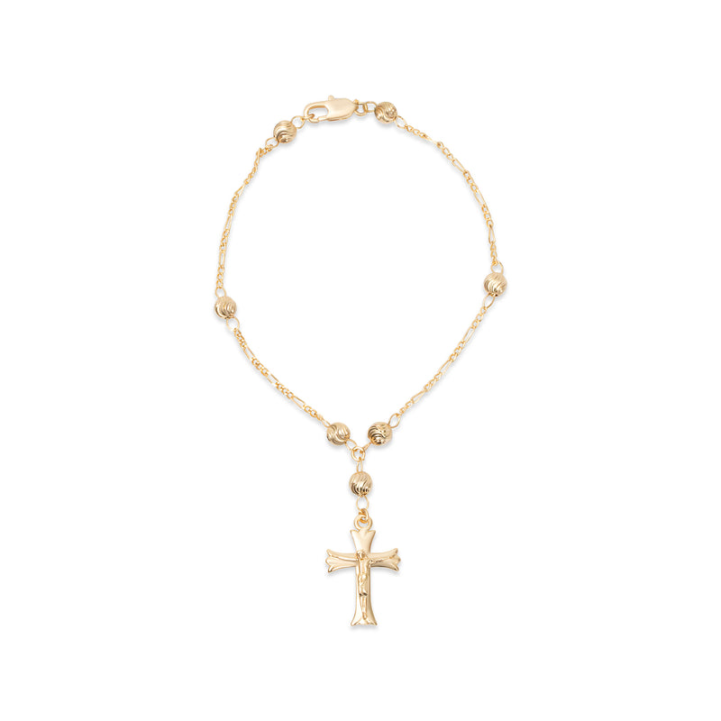 THE HEIRLOOM FIGARO CROSS BRACELET