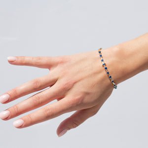 navy blue gemstone tennis bracelet