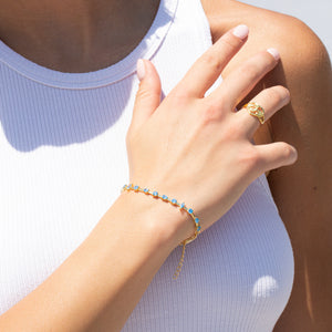 blue gemstone tennis bracelet