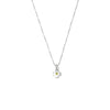 THE SILVER PERIDOT CROSS PENDANT NECKLACE